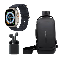 El Combo Perfecto: Bolso / Reloj SmartWatch T800 / Auriculares I12